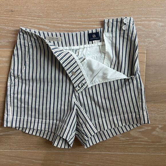 AG Adriano Goldschmied The Juliette Nautical High Rise Shorts Navy White sz 26 - Picture 4 of 7